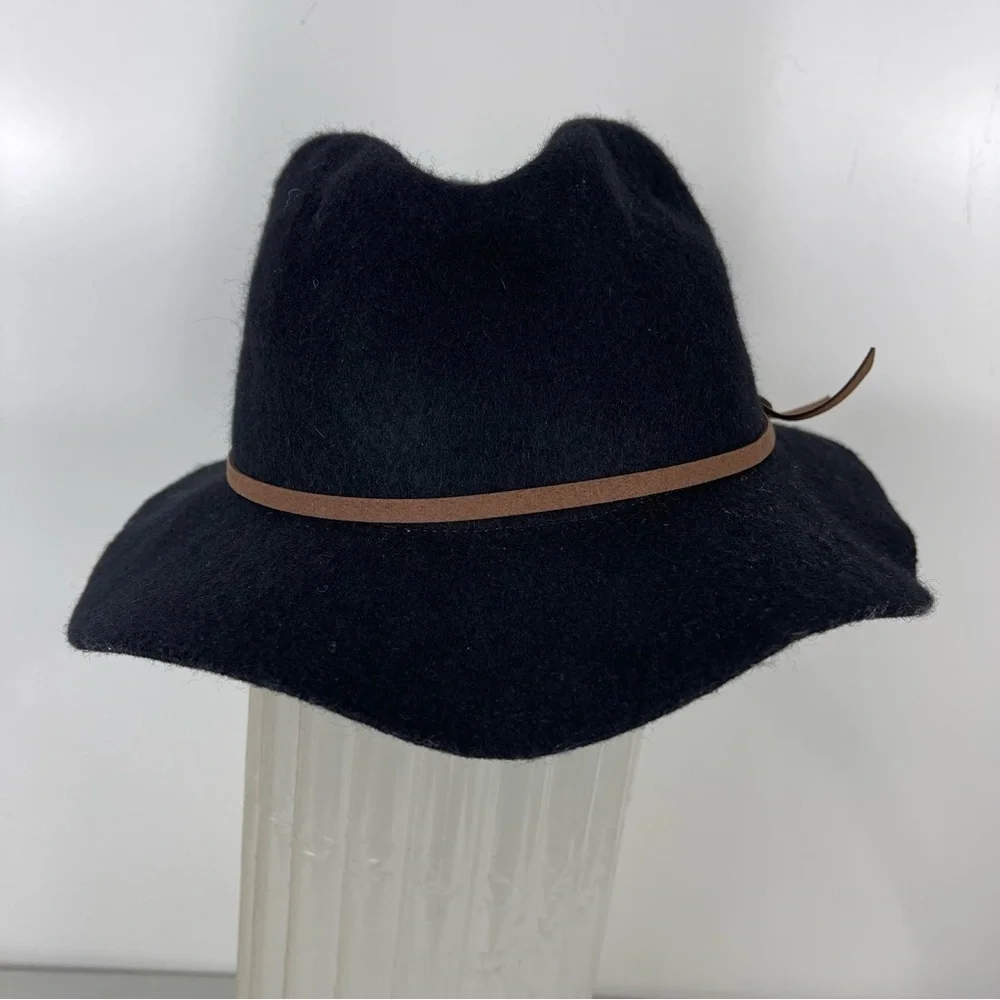 NEW Brixton Valley Fedora Hat Black Felt Wool One Size